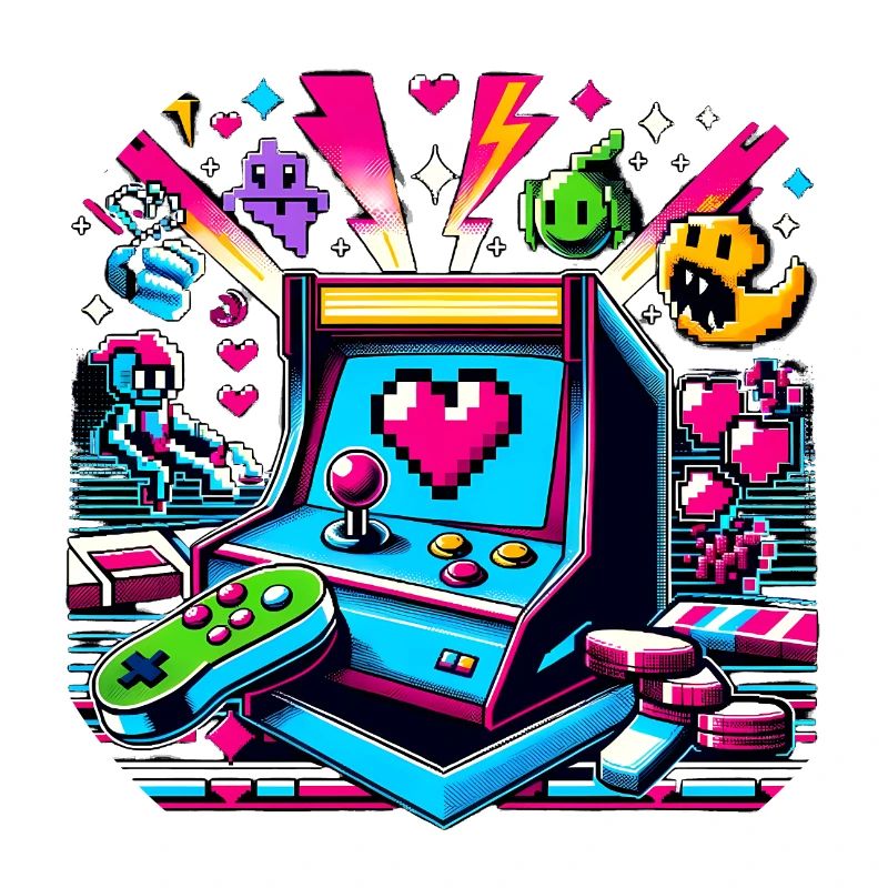 Pixel-Kunst Arcade-Spiel