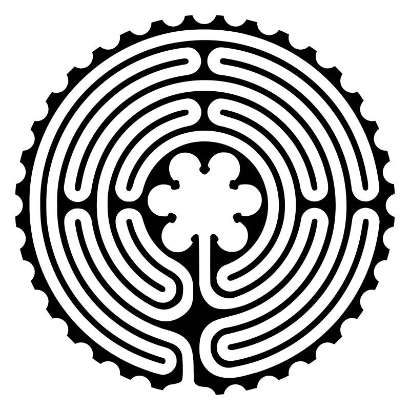 Labyrinth vector illustration color change possible