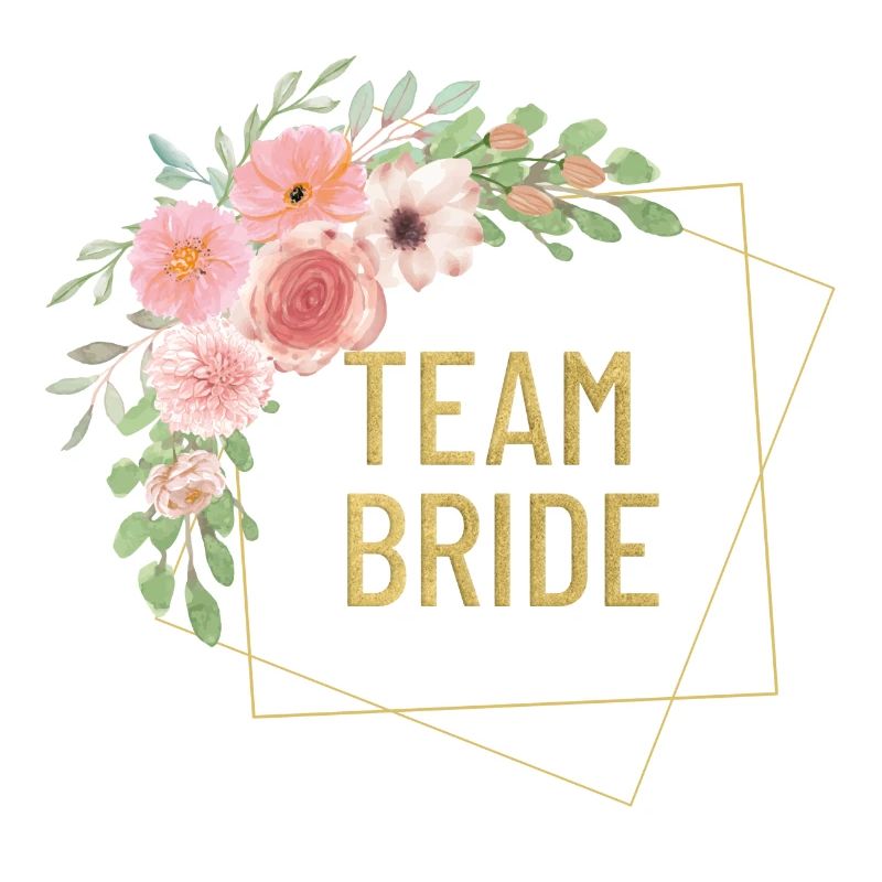 Équipe Bride! Floral-boho-blush, personnalisable