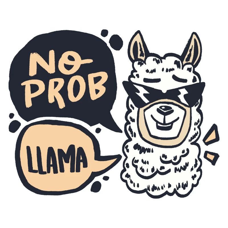 Lama Problem Alpaka Lustig Kamel no prob llama