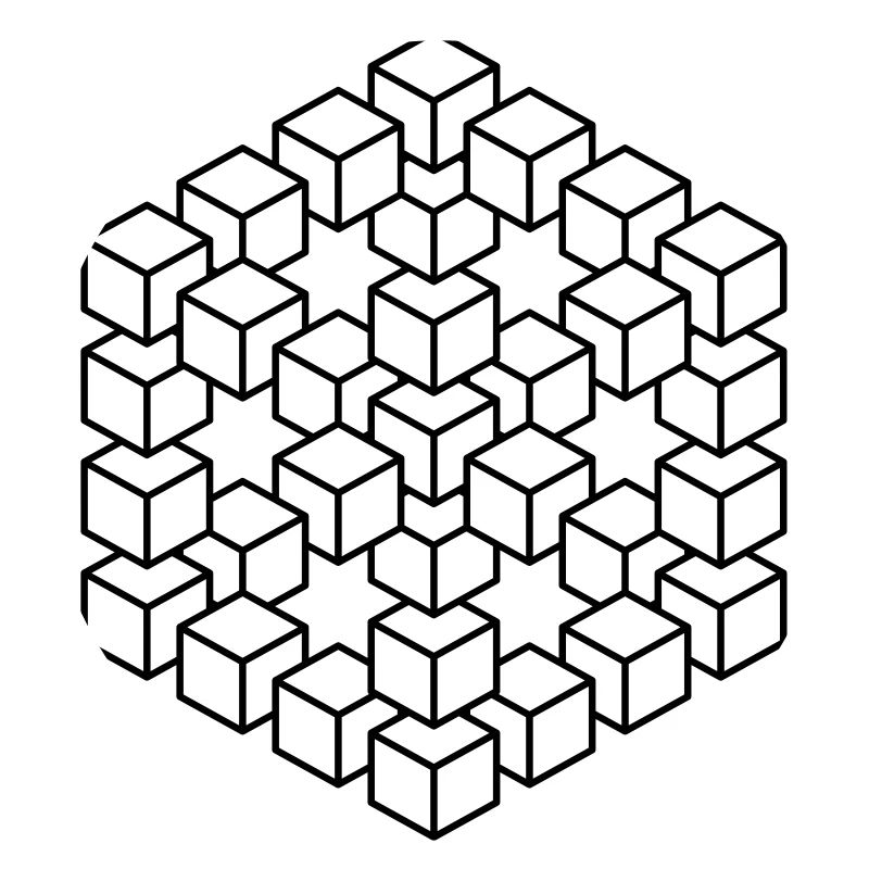Figure impossible imagination géométrie cube Escher