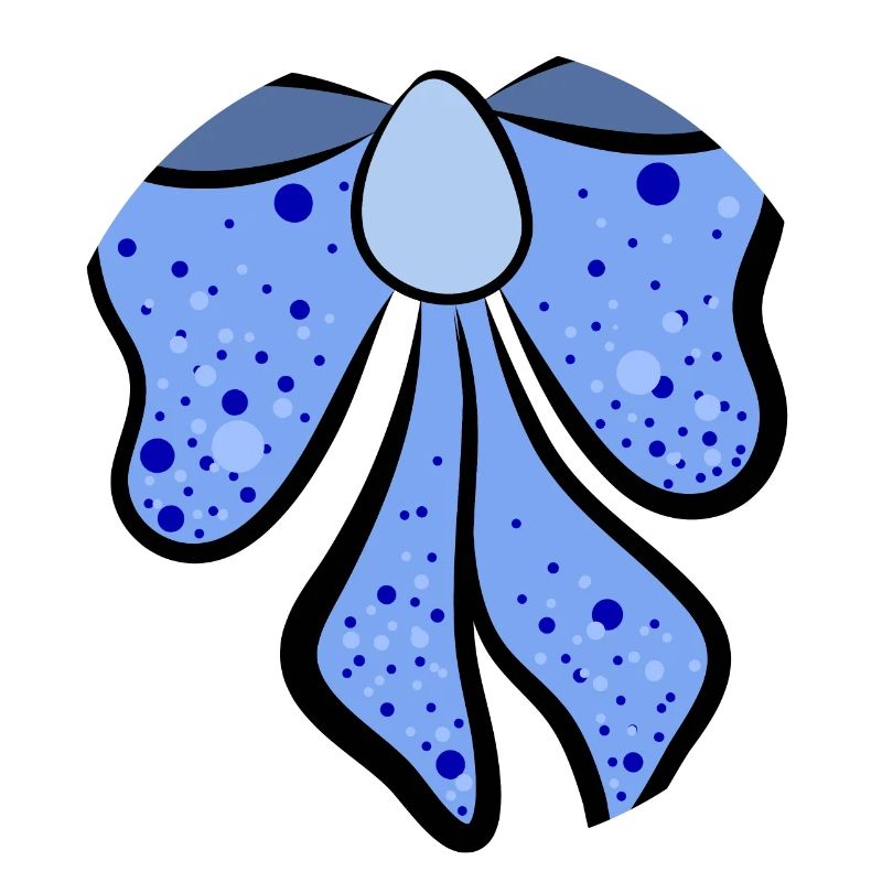 beautiful blue bow, gift idea