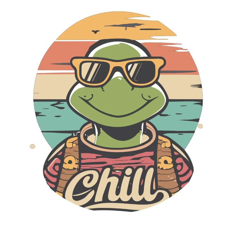 Relaxte Schildkröte Chillkröte