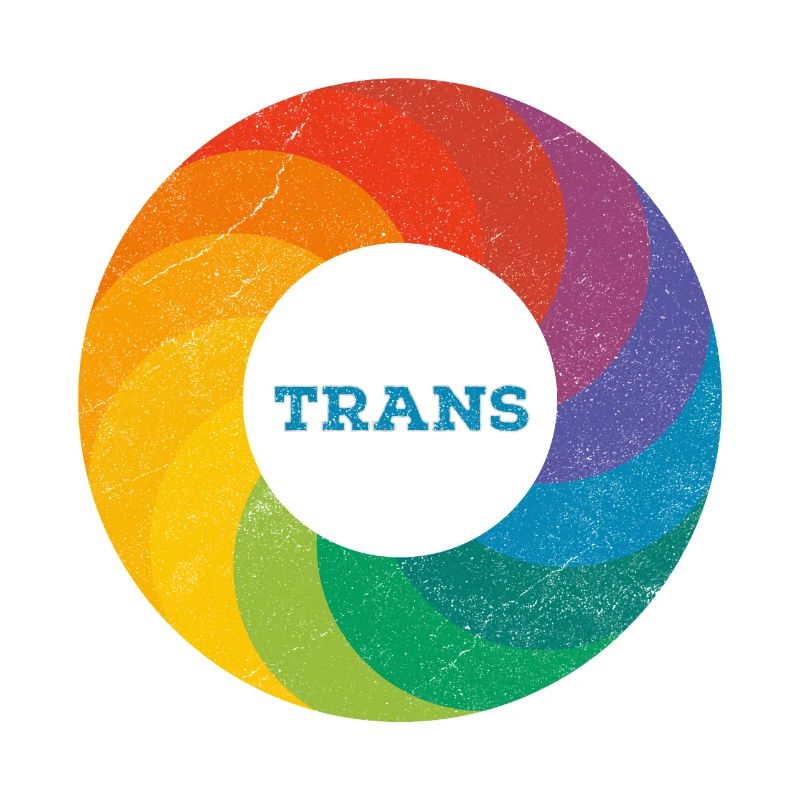 Bague arc-en-ciel « Trans » bleu bébé
