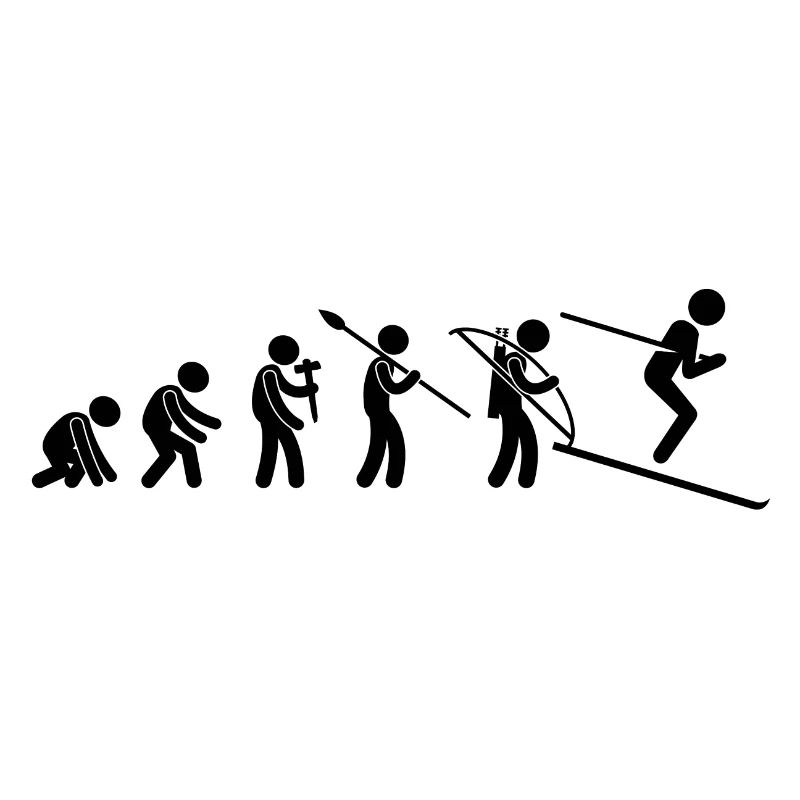 Evolution skier skiing Alps sport