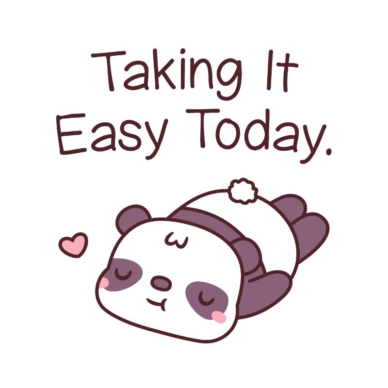Cute Panda Doing Nothing Taking It Easy Today