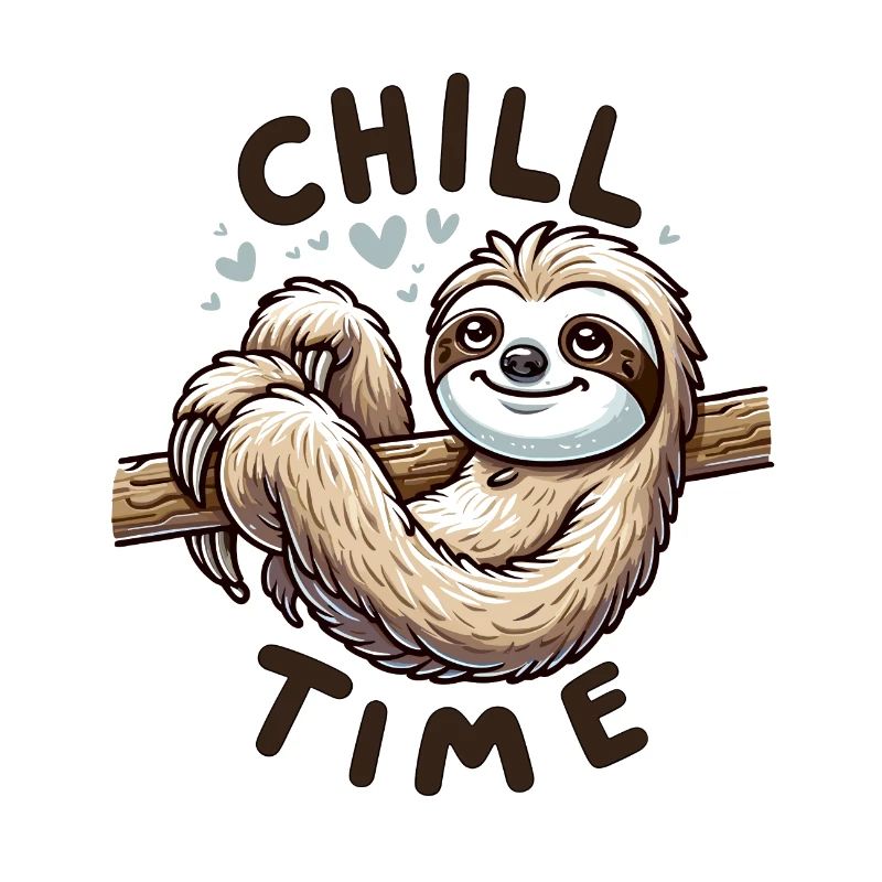 Chill Time - Sloth Illustration