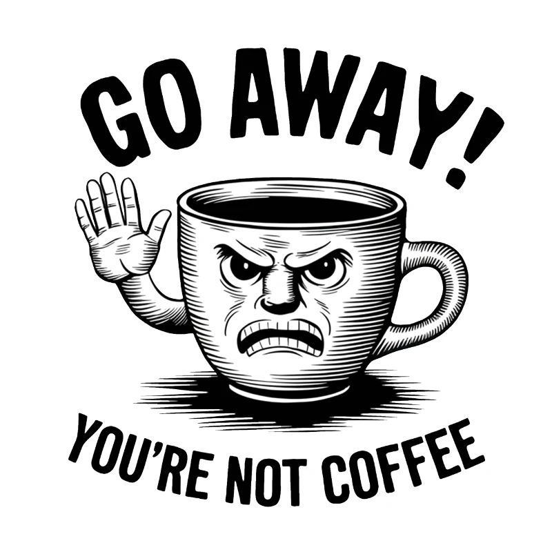 Partez! Vous n’êtes pas du café.