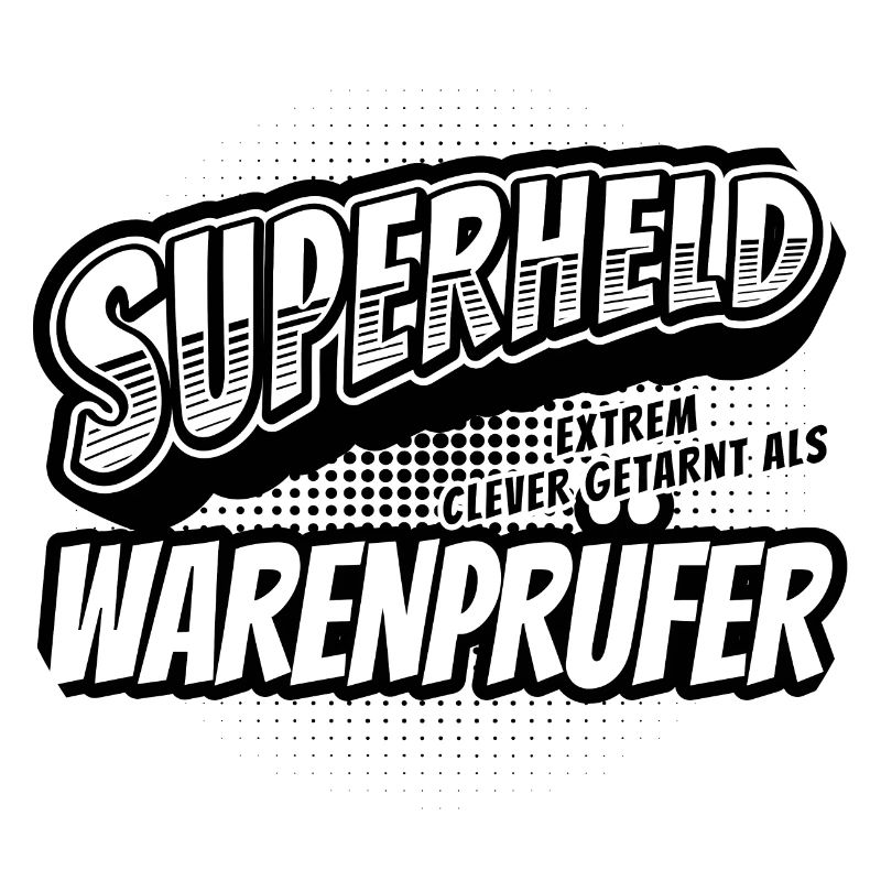 Superheld, clever getarnt als Warenprüfer