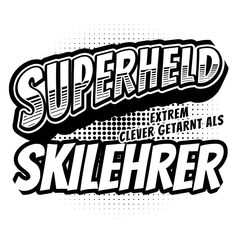 Superheld, clever getarnt als Skilehrer