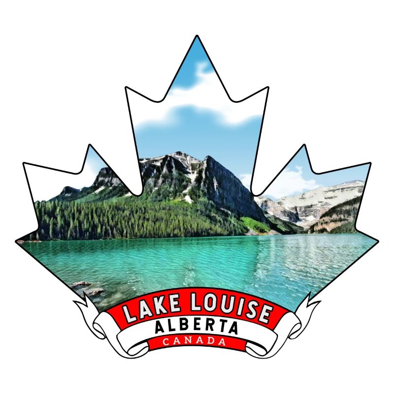 Lake Louise, Alberta Canada Maple Leaf