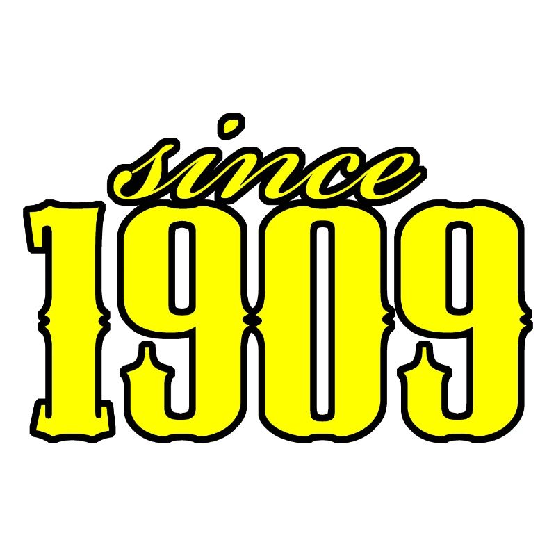 since 1909 (yellow)