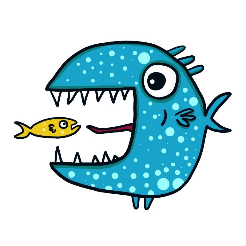 blauer Raubfisch