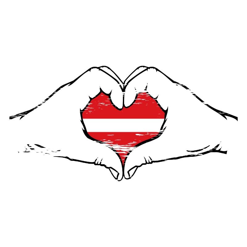 Drapeau de Lettonie en forme de coeur utilisé
