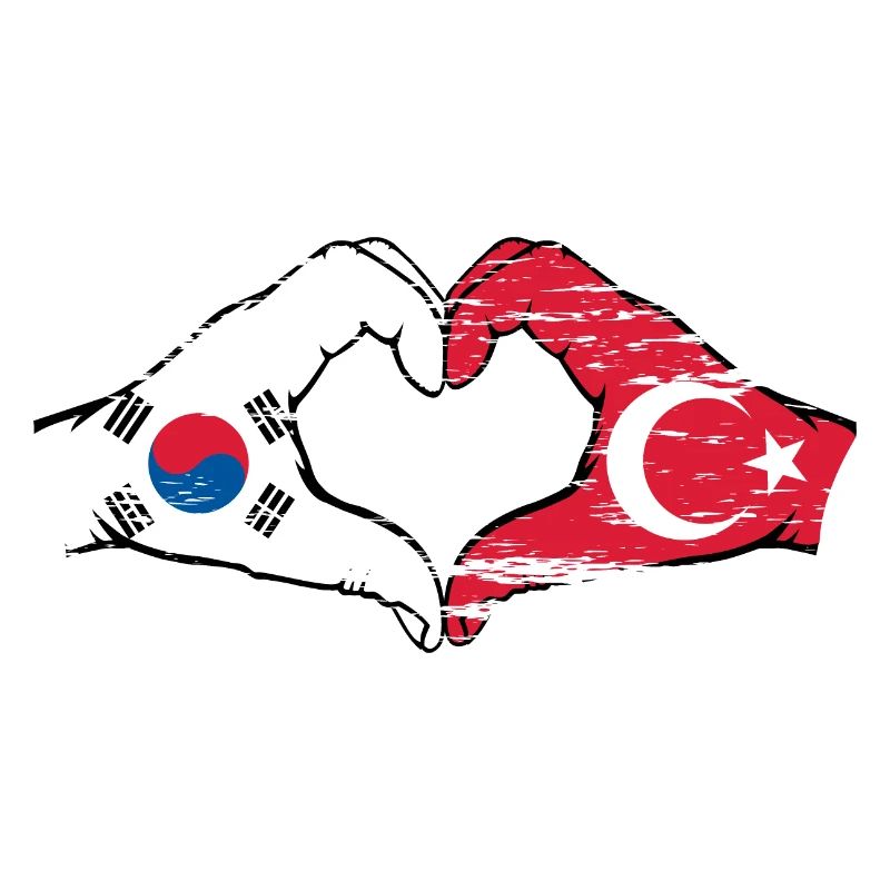 Corée du Sud Turquie Mains Coeur Forme Utilisé