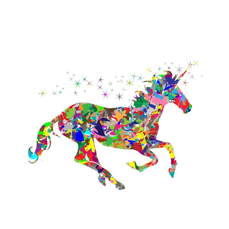 Magisches Glitzer Muster Einhorn mit Sternstaub