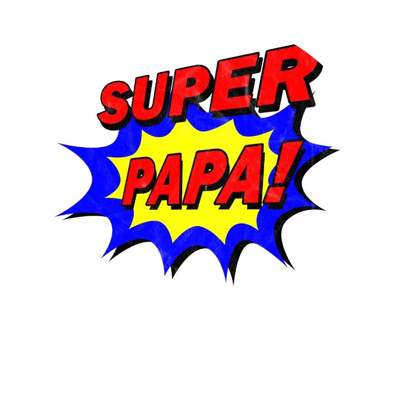 Super Papa Held Comic Vatertags Geschenk