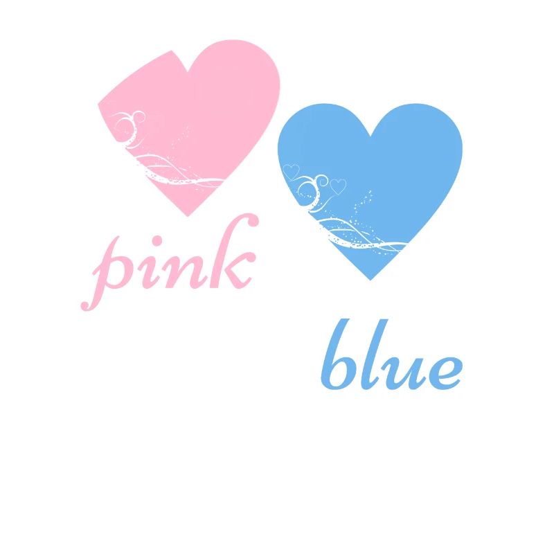 Rose ou bleu nous aimons la grossesse de naissance de bébé