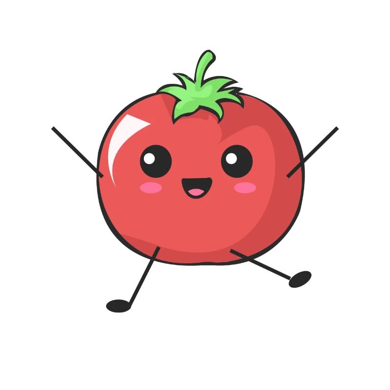 Comic Tomate Chibi vegan vegetarisch Geschenk