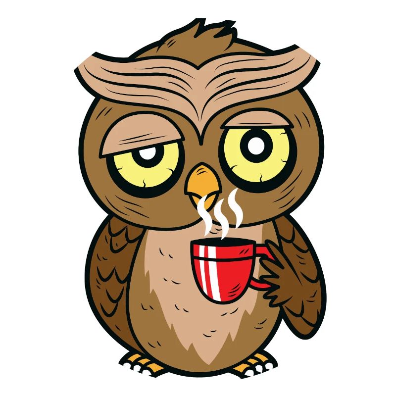 Owl Caffeine müde Kaffee Eule