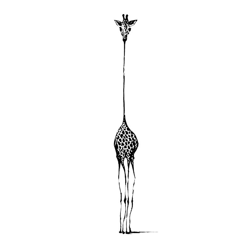 Giraffe - abstract minimalist drawing
