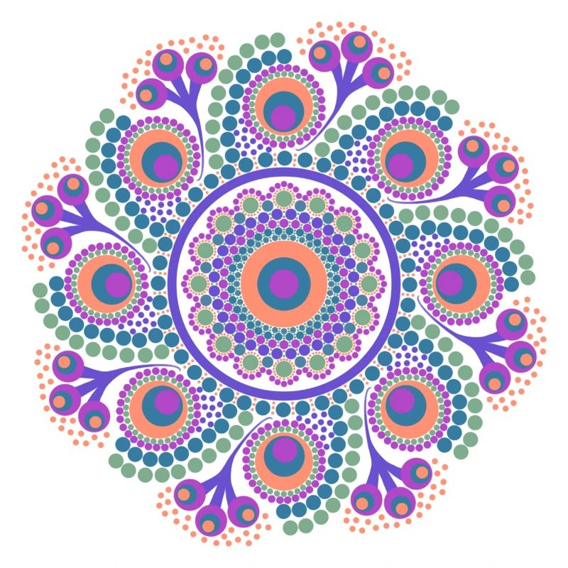 Rainbow Dot Mandala