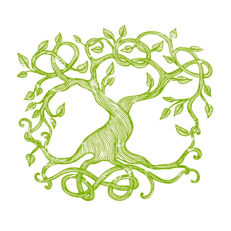 Keltischer Baum, grün