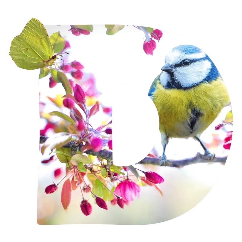 printemps oiseau papillon d