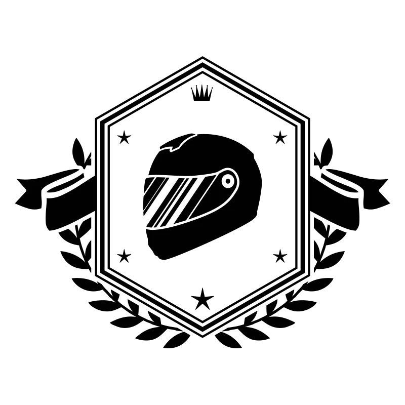 Racing driver helm racing crest