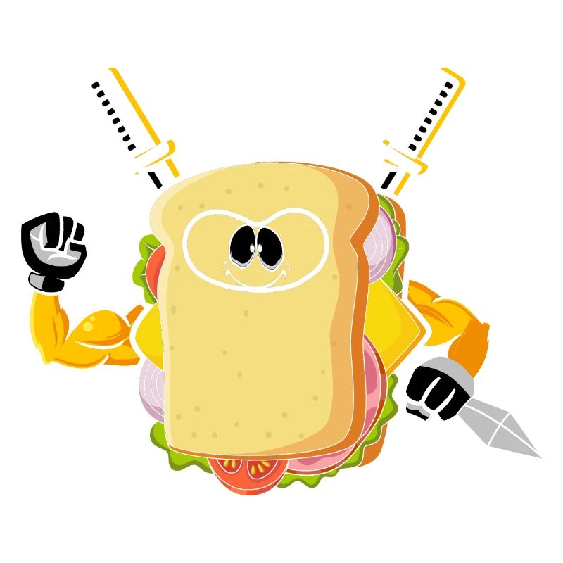 Sandwich Ninja Karate Warrior Japan Gift