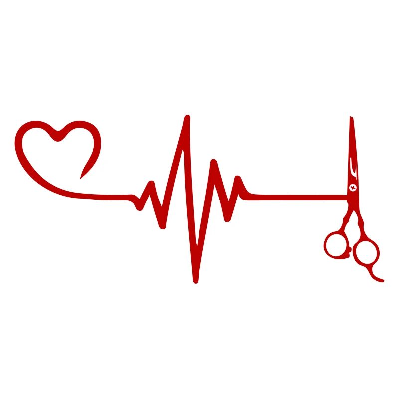 Scissors Barber Pulse Heart Love
