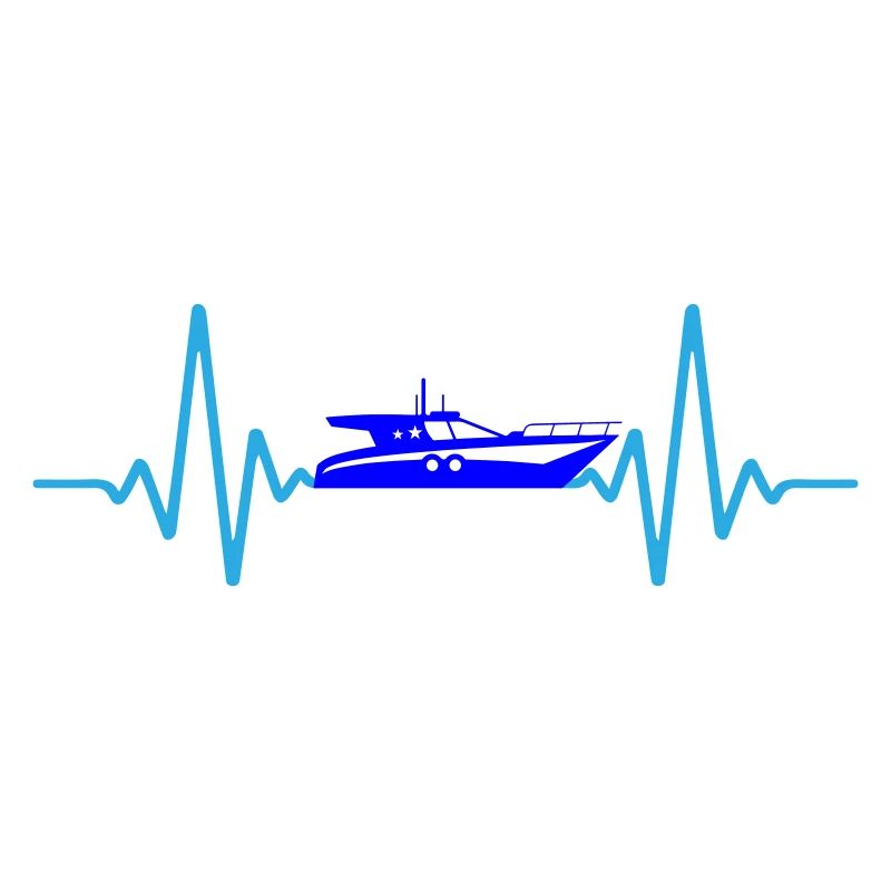 Herzschlag Boot Schiff | Farben änderbar