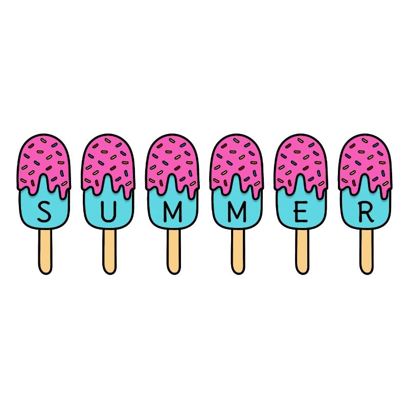 Summer - Eis essen - pink - Sommer - Hitze - Eis