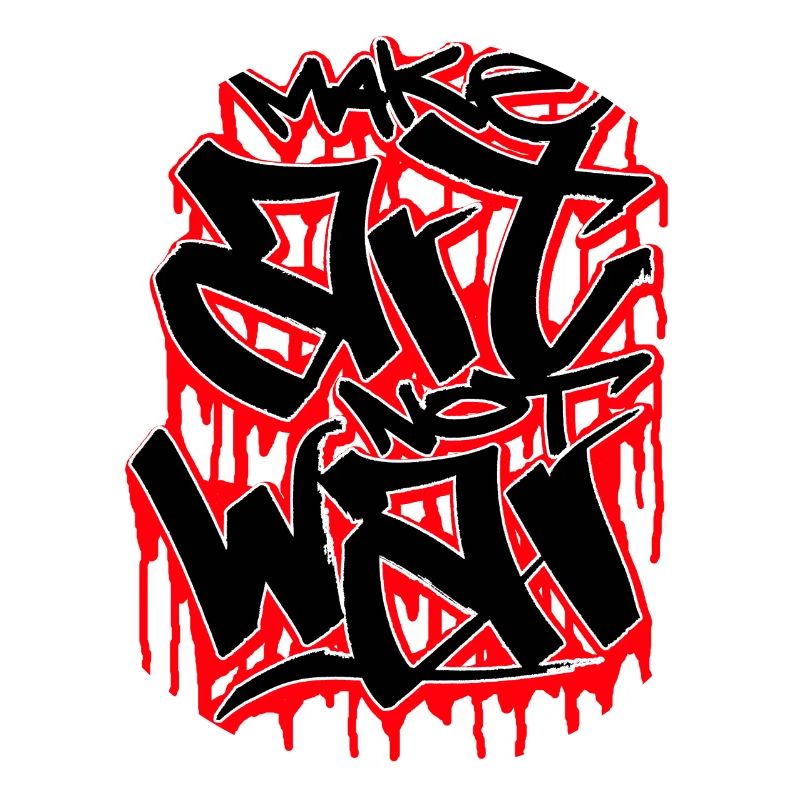 make art not war graffiti sprayer geschenk