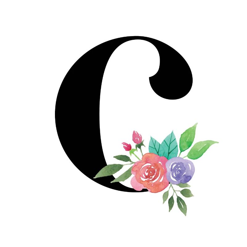 Letter C personalized gift alphabet first name Christmas