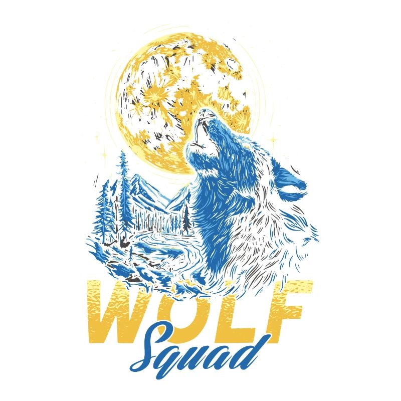 Wolf Squad A wolf goes back and howls the moon