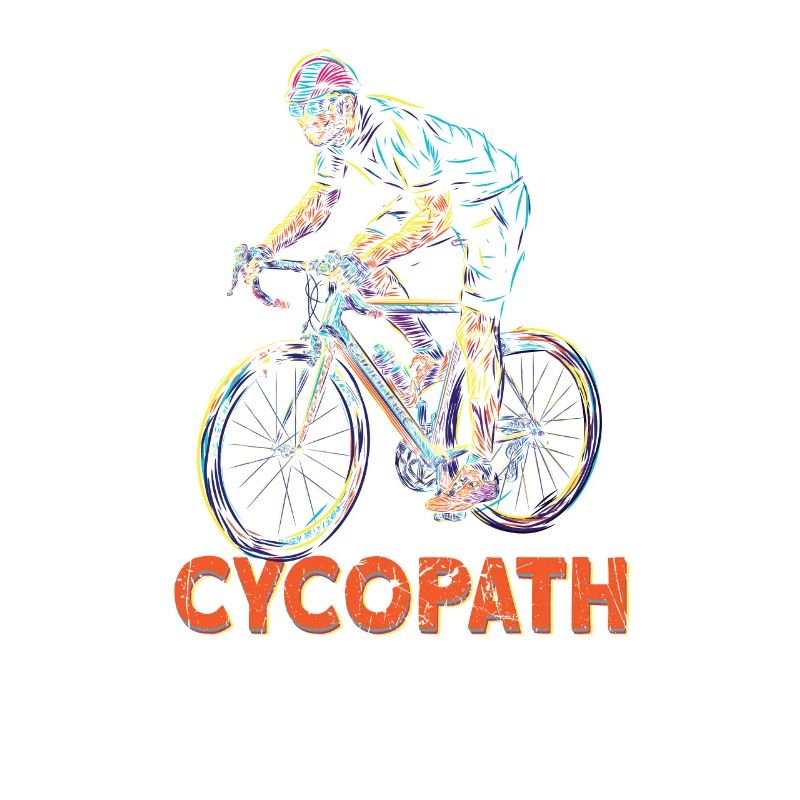 Retro road cyclists Cycopath cyclists