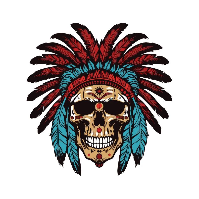 Apache Totenkopf Indianer Häuptling