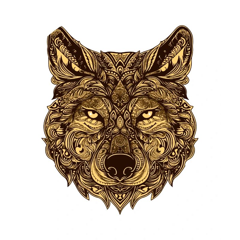 Wolf Kopf Tier
