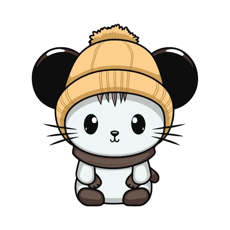 Mouse Winter Animal Cute Comic