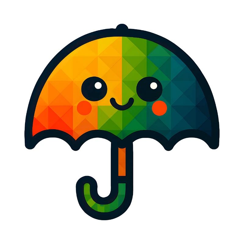 WPAP Polygon Kawaii Stil Spielzeug Regenschirm