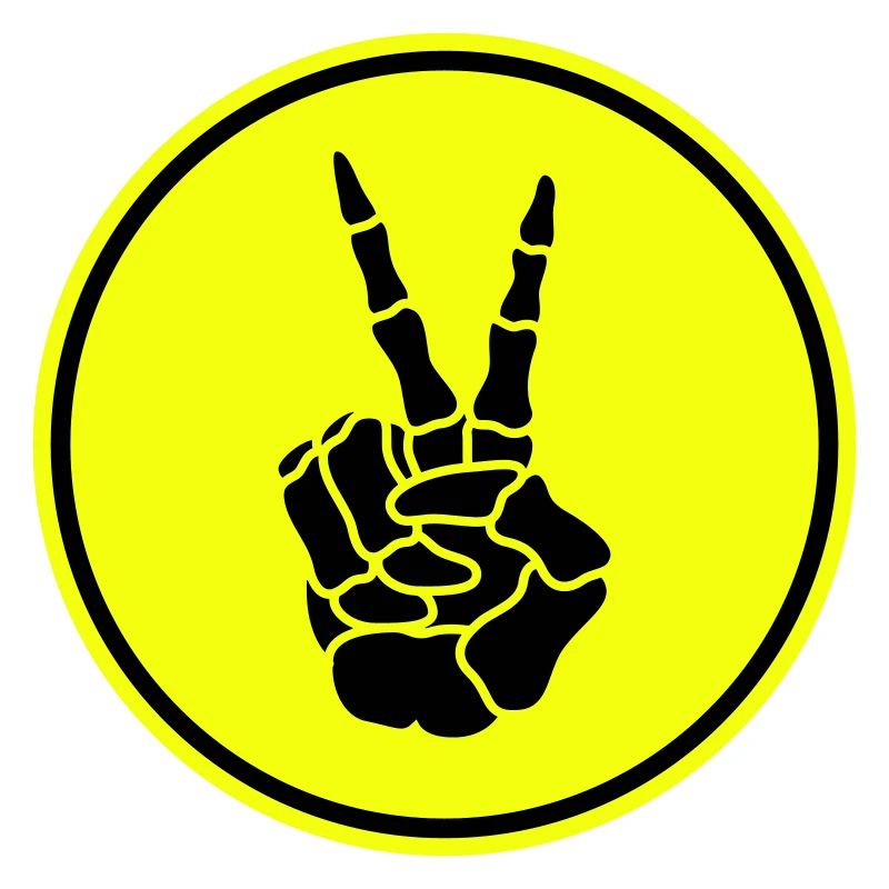 Hand peace skeleton