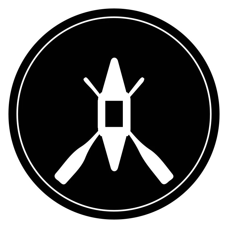 Cercle d’icônes de canoë
