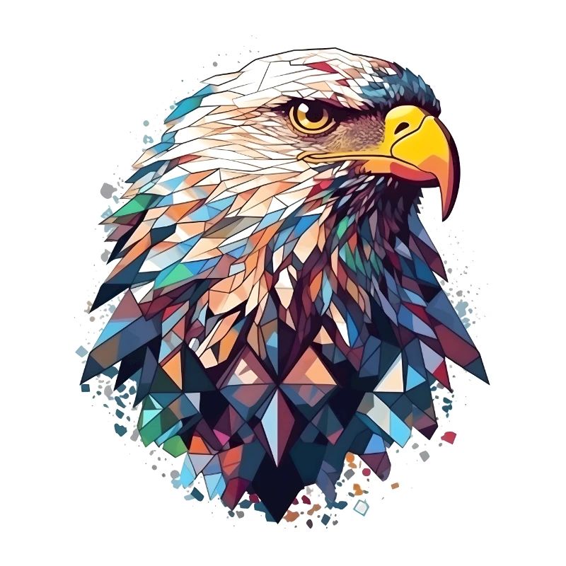 Eagle polygon colorful