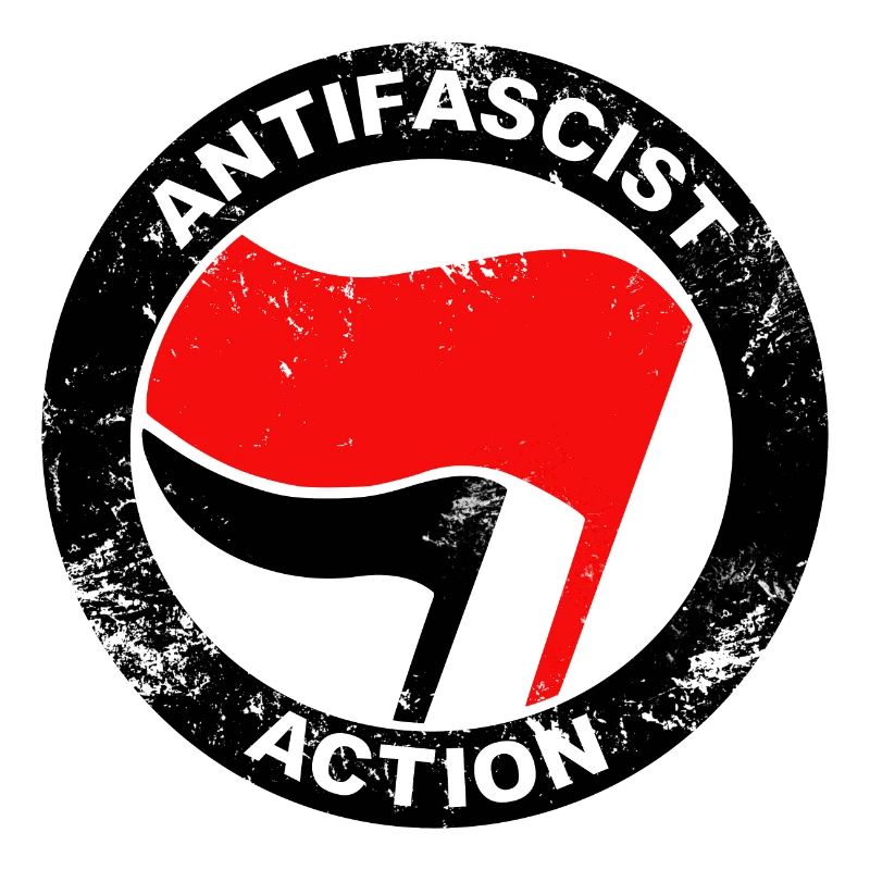 Logo de l’Action antifasciste grunge