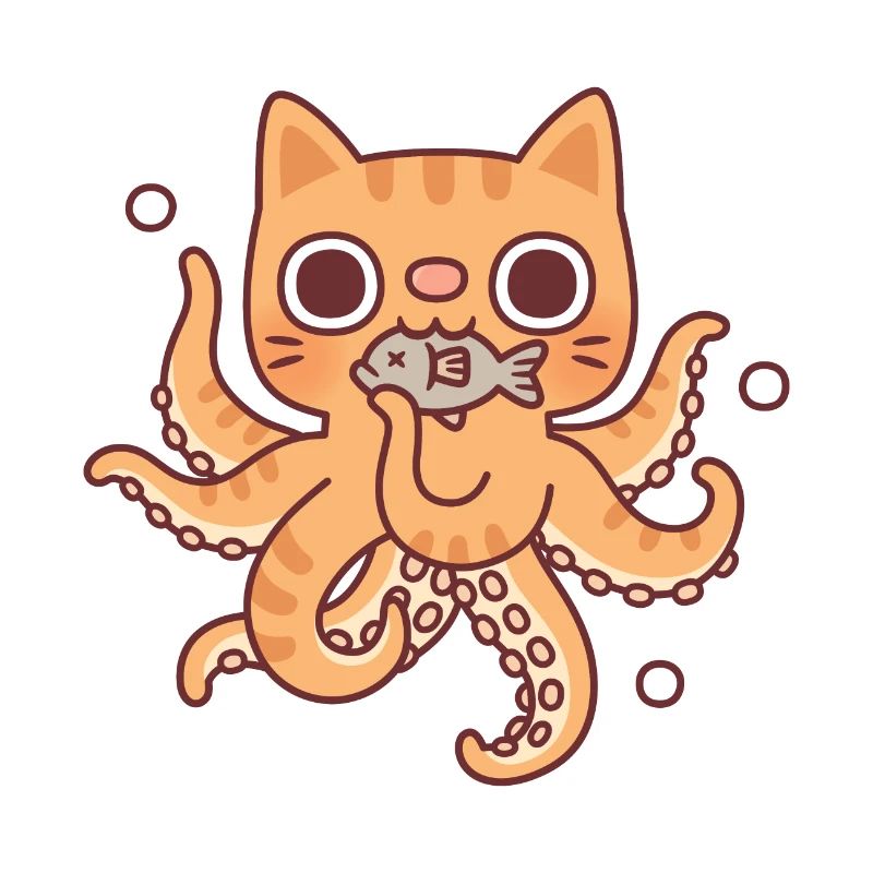 Cute Octopus Cat Funny