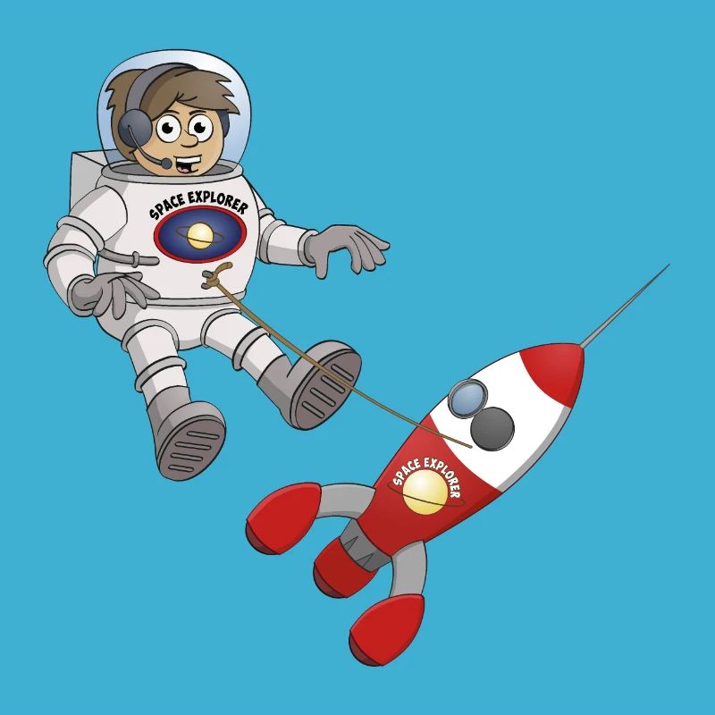 "Der Astronaut und sein Raumschiff“