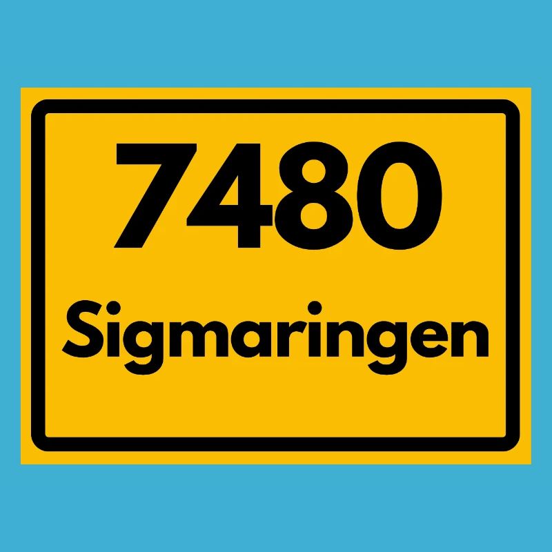 OLD POSTCODE RETRO 7480 SIGMARINGEN HEIMAT