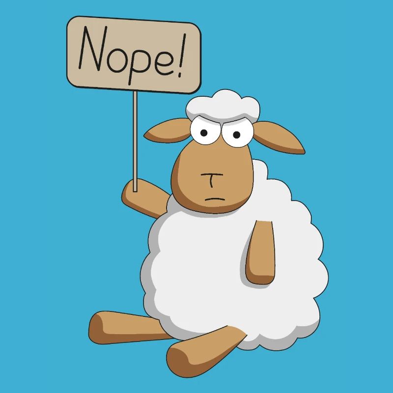 Nope! - protesting sheep
