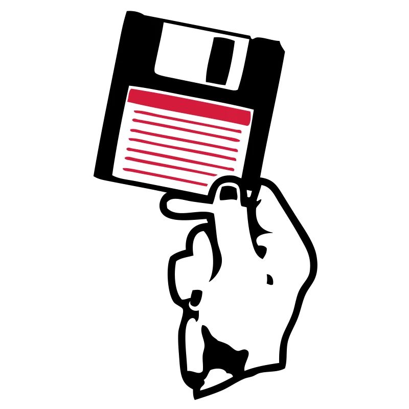floppy disk scheibe disco hand hand